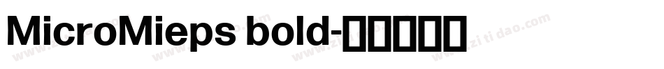 MicroMieps bold字体转换